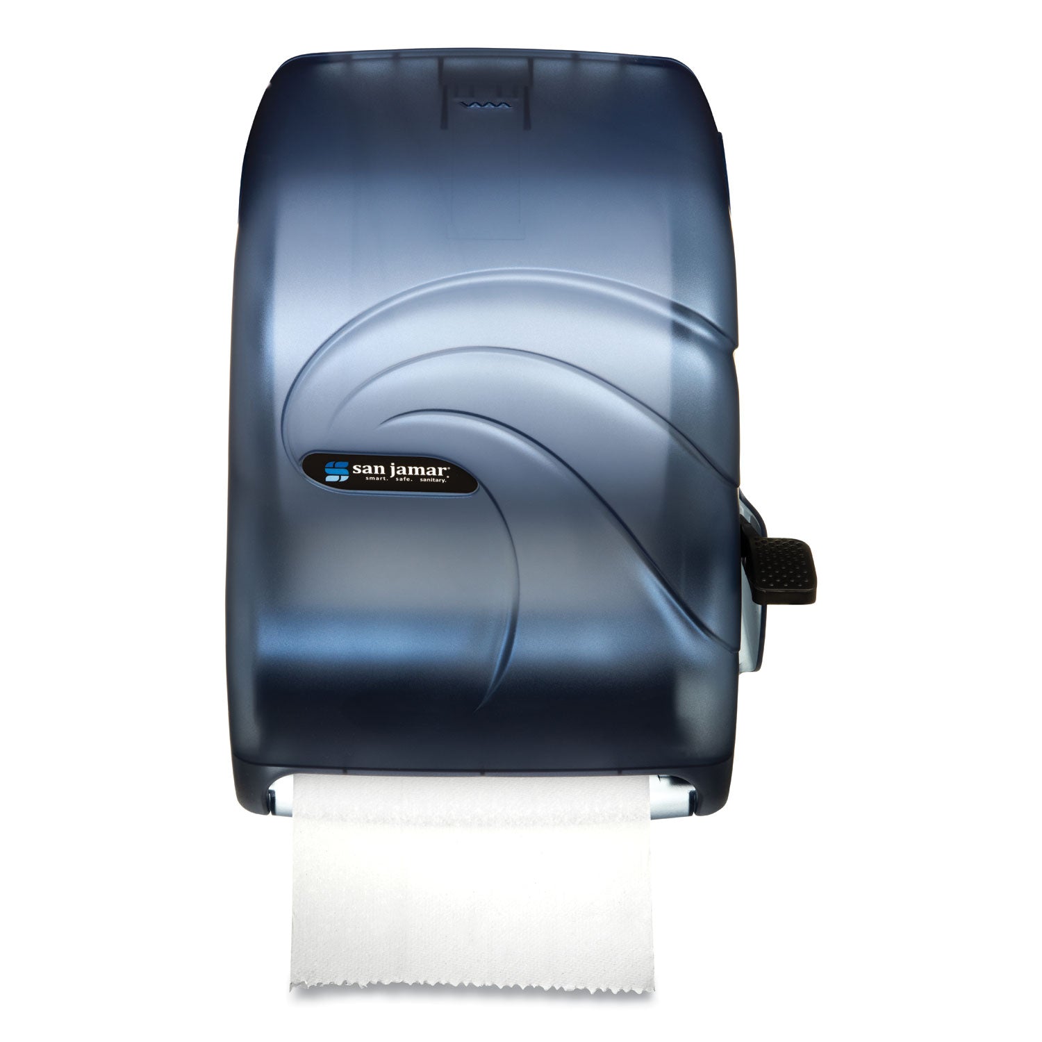 San Jamar Lever Roll Towel Dispenser, Oceans, 12.94 x 9.25 x 16.5, Arctic Blue (T1190TBL)