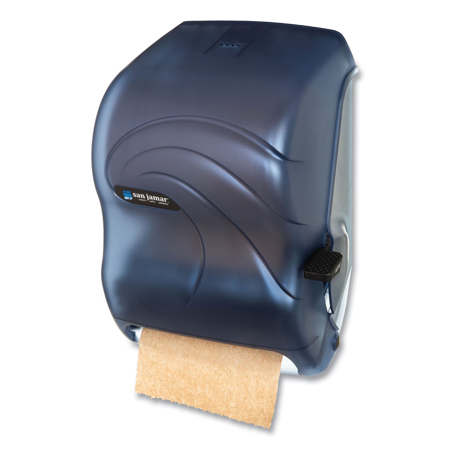 San Jamar Lever Roll Towel Dispenser, Oceans, 12.94 x 9.25 x 16.5, Arctic Blue (T1190TBL)