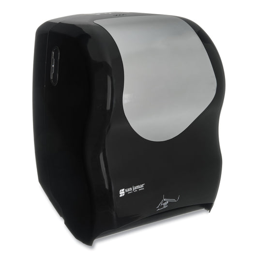 San Jamar Smart System with iQ Sensor Towel Dispenser, 16.5 x 9.75 x 12, Black/Silver (T1470BKSS)