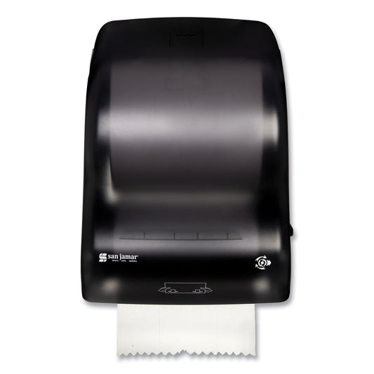 San Jamar Simplicity Mechanical Roll Towel Dispenser, 15.25 x 13 x 10.25, Black (T7400TBK)