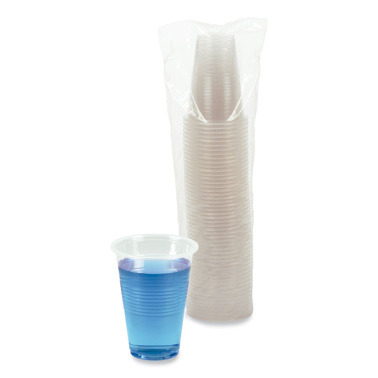 Boardwalk Translucent Plastic Cold Cups, 16 oz, Polypropylene, 50/Pack (TRANSCUP16PK)