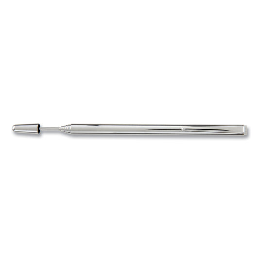 Apollo Slimline Pen-Size Pocket Pointer with Clip, Extends to 24.5", Silver (18001)