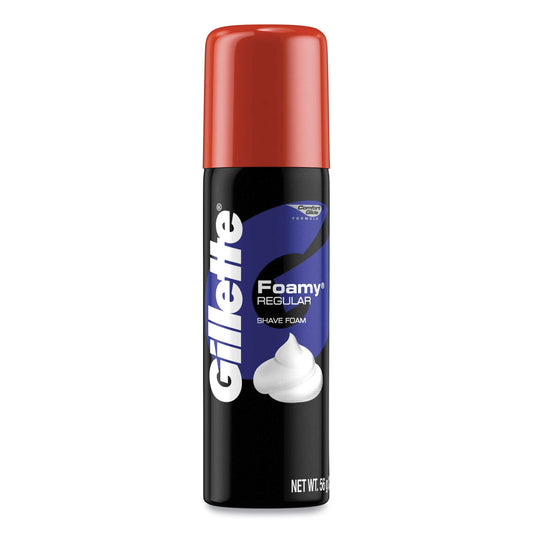 Gillette Foamy Shave Cream, Original Scent, 2 oz Aerosol Spray Can, 48/Carton (14501)