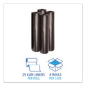 Boardwalk Recycled Low-Density Polyethylene Can Liners, 45 gal, 1.2 mil, 40" x 46", Black, Perforated, 10 Bags/Roll, 10 Rolls/Carton (517)