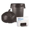 Boardwalk Low-Density Waste Can Liners, 56 gal, 0.6 mil, 43" x 47", Black, Perforated Roll, 25 Bags/Roll, 4 Rolls/Carton (4347H)