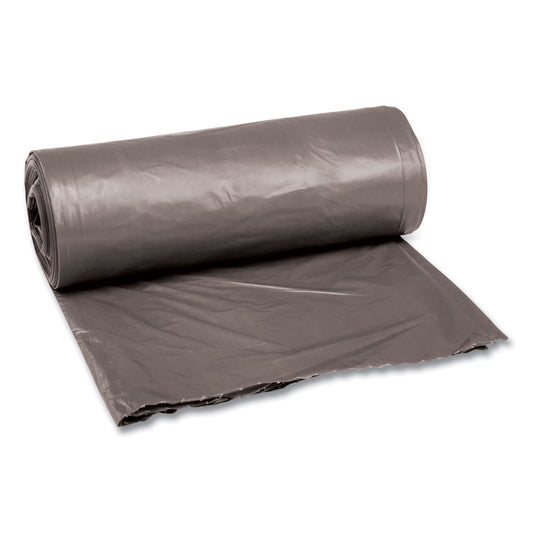 Boardwalk Low-Density Waste Can Liners, 30 gal, 0.95 mil, 30" x 36", Gray, Perforated Roll, 25 Bags/Roll, 4 Rolls/Carton (3036SH)