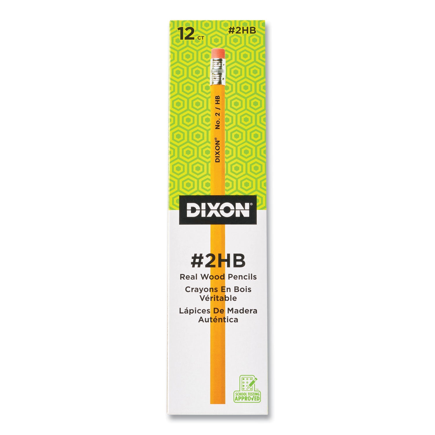 Dixon No. 2 Pencil, HB (#2), Black Lead, Yellow Barrel, Dozen (X14402X)