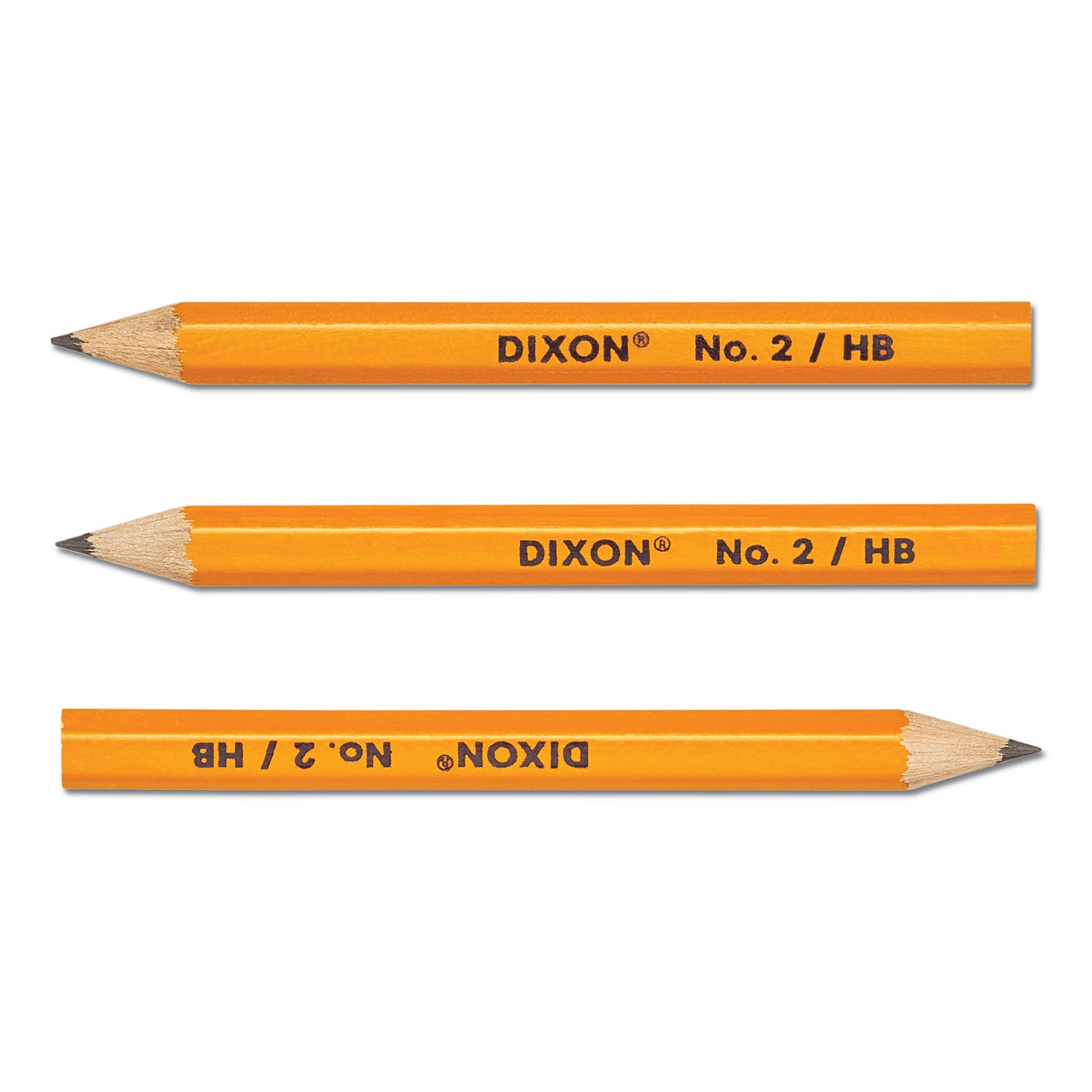 Dixon Golf Wooden Pencils, 0.7 mm, HB (#2), Black Lead, Yellow Barrel, 144/Box (X14998X)