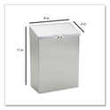 HOSPECO Wall Mount Sanitary Napkin Receptacle, Stainless Steel (ND1E)