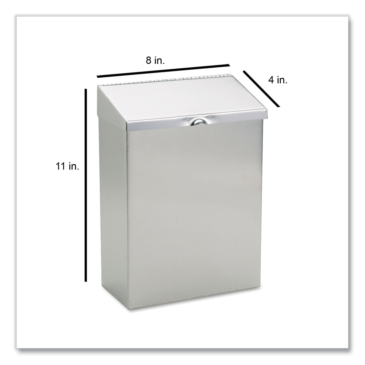 HOSPECO Wall Mount Sanitary Napkin Receptacle, Stainless Steel (ND1E)