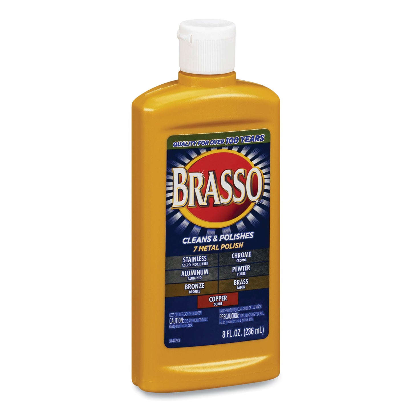 BRASSO Metal Surface Polish, 8 oz Bottle (89334)