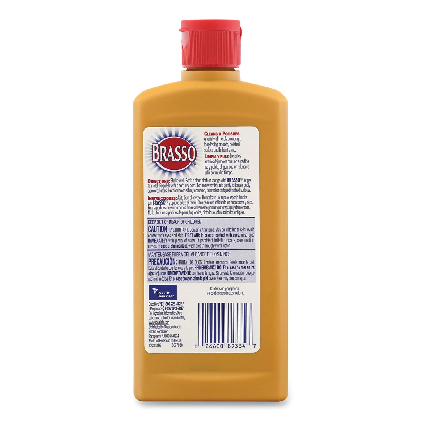 BRASSO Metal Surface Polish, 8 oz Bottle (89334)