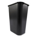 Rubbermaid Commercial Deskside Plastic Wastebasket, 10.25 gal, Plastic, Black (295700BK)