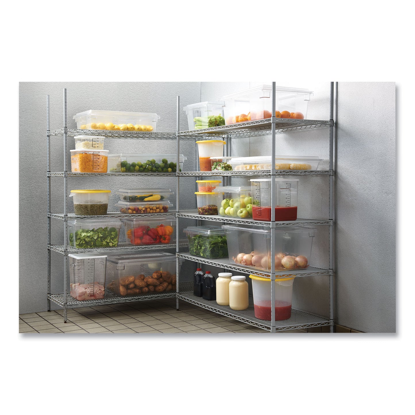 Rubbermaid Commercial Food/Tote Boxes, 21.5 gal, 26 x 18 x 15, Clear, Plastic (3301CLE)