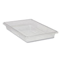 Rubbermaid Commercial Food/Tote Boxes, 5 gal, 26 x 18 x 3.5, Clear, Plastic (3306CLE)