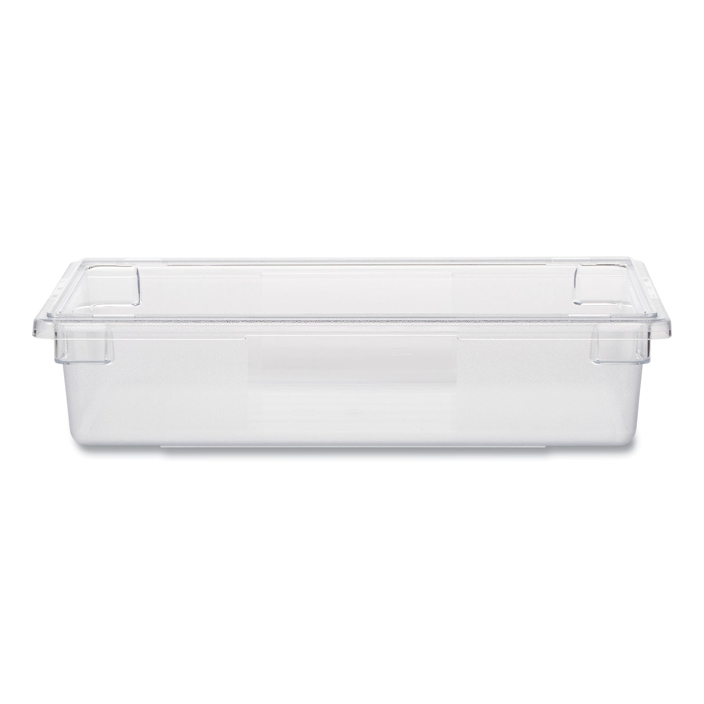 Rubbermaid Commercial Food/Tote Boxes, 8.5 gal, 26 x 18 x 6, Clear, Plastic (3308CLE)