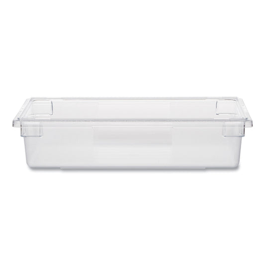 Rubbermaid Commercial Food/Tote Boxes, 8.5 gal, 26 x 18 x 6, Clear, Plastic (3308CLE)