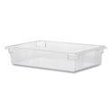 Rubbermaid Commercial Food/Tote Boxes, 8.5 gal, 26 x 18 x 6, Clear, Plastic (3308CLE)