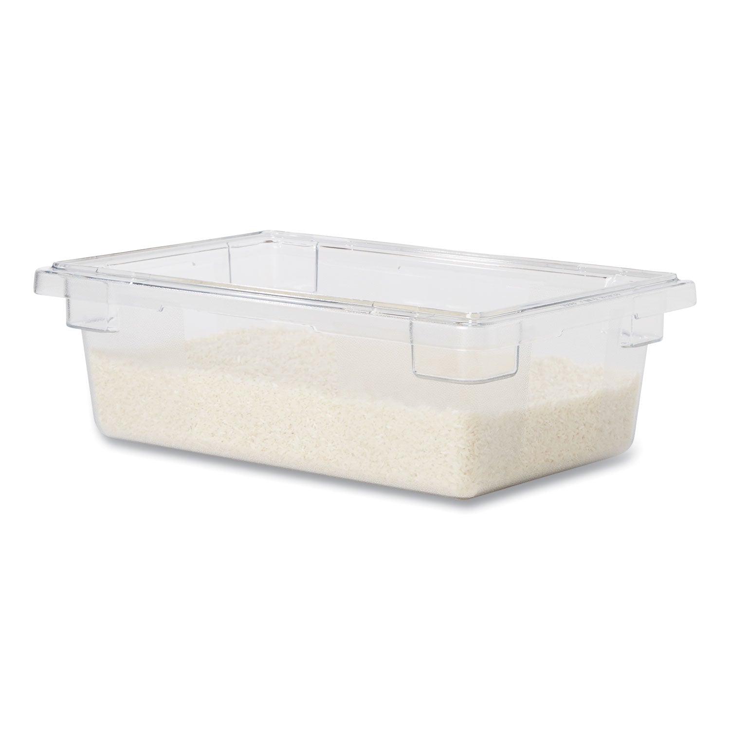 Rubbermaid Commercial Food/Tote Boxes, 3.5 gal, 18 x 12 x 6, Clear, Plastic (3309CLE)