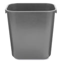 Rubbermaid Commercial Deskside Plastic Wastebasket, 3.5 gal, Plastic, Black (295500BK)