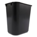 Rubbermaid Commercial Deskside Plastic Wastebasket, 3.5 gal, Plastic, Black (295500BK)