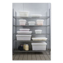 Rubbermaid Commercial Food/Tote Boxes, 2 gal, 18 x 12 x 3.5, White, Plastic (3507WHI)