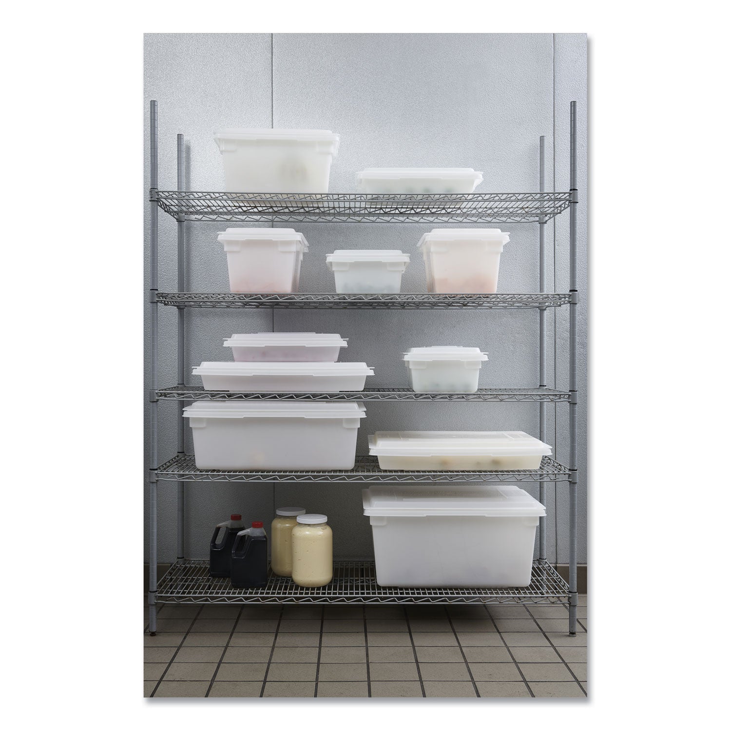 Rubbermaid Commercial Food/Tote Boxes, 2 gal, 18 x 12 x 3.5, White, Plastic (3507WHI)