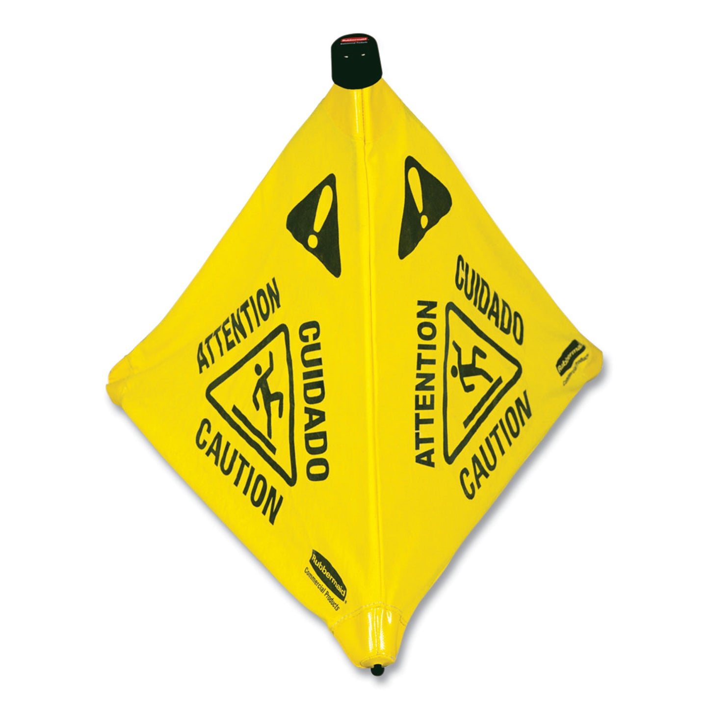 Rubbermaid Commercial Multilingual Pop-Up Wet Floor Safety Cone, 21 x 21 x 30, Yellow (9S0100YL)