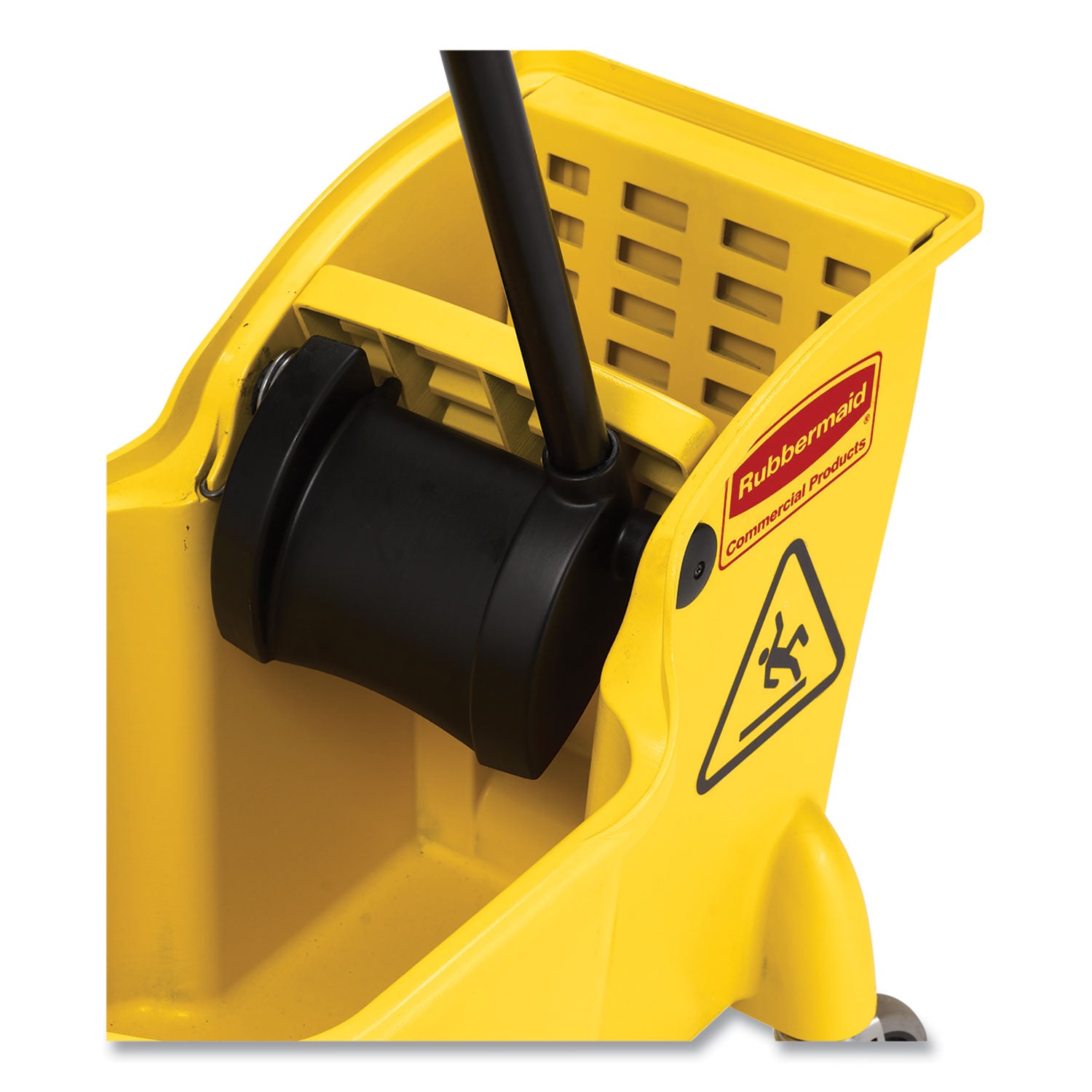 Rubbermaid Commercial Tandem 31-Quart Bucket/Wringer Combo, Reverse, Yellow (738000YEL)