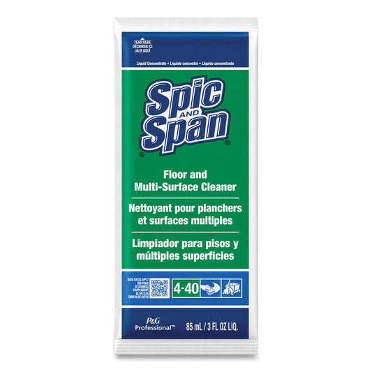 Spic and Span Liquid Floor Cleaner, 3 oz Packet, 45/Carton (02011)