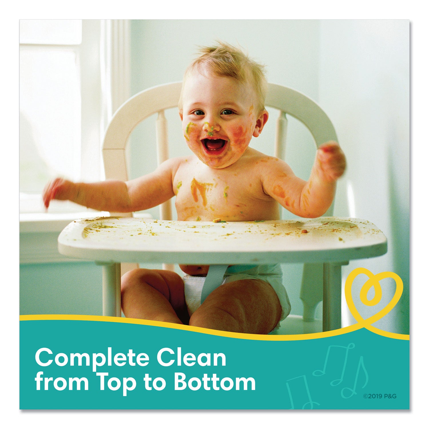 Pampers Complete Clean Baby Wipes, 1-Ply, Baby Fresh, 7 x 6.8, White, 72 Wipes/Pack, 8 Packs/Carton (75536)