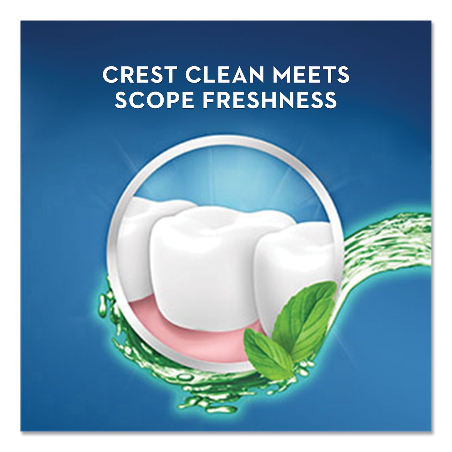 Crest + Scope Mouth Rinse, Classic Mint, 1 L Bottle, 6/Carton (95662)