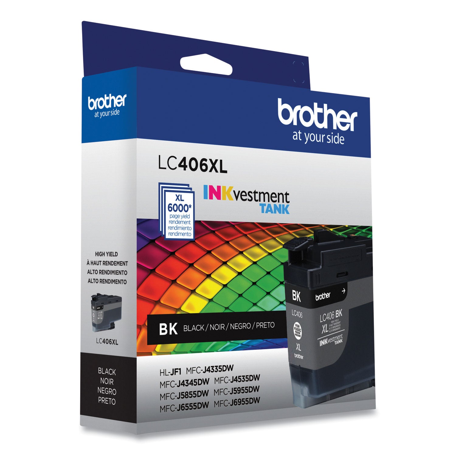 Brother LC406XLBKS INKvestment High-Yield Ink, 6.000 Page-Yield, Black