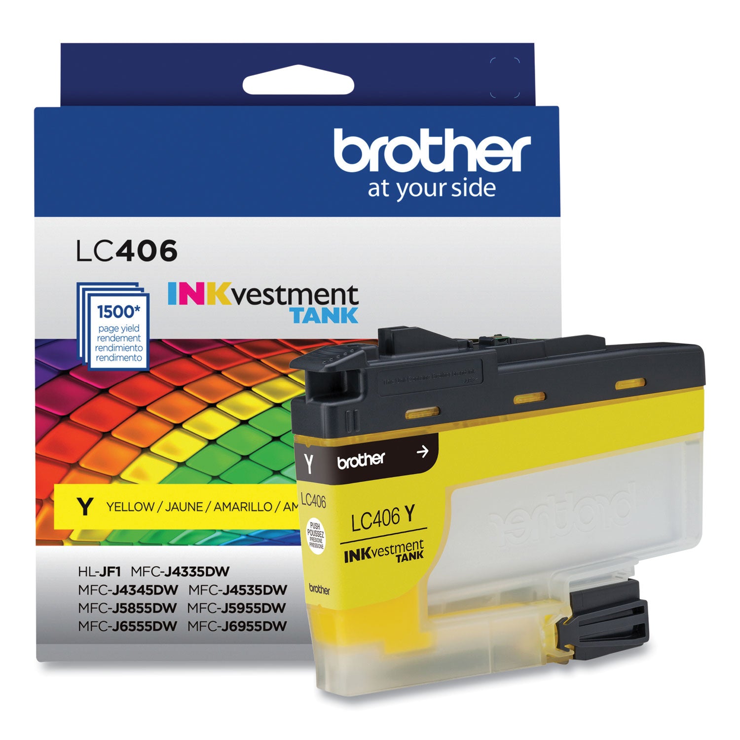 Brother LC406YS INKvestment Ink, 1,500 Page-Yield, Yellow