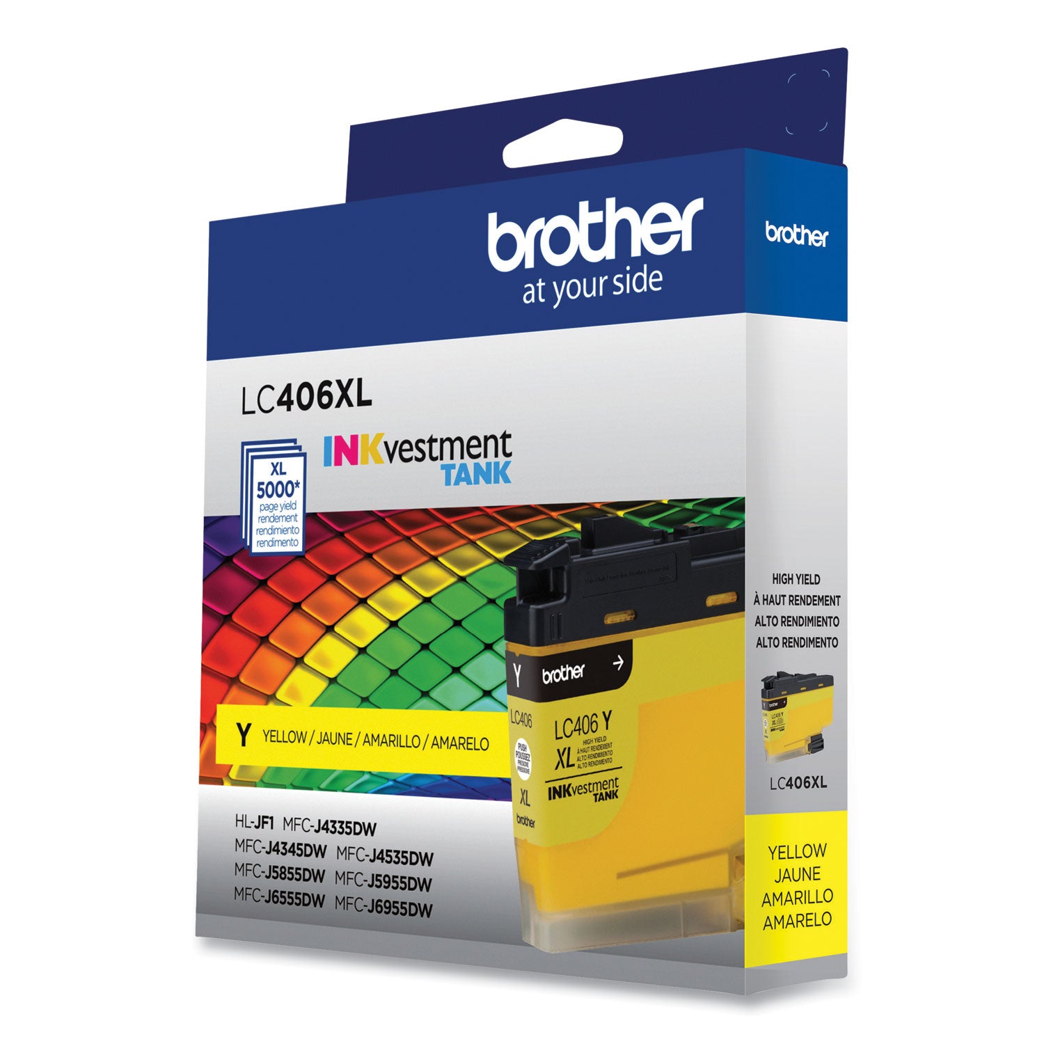 Brother LC406XLYS INKvestment High-Yield Ink, 5,000 Page-Yield, Yellow