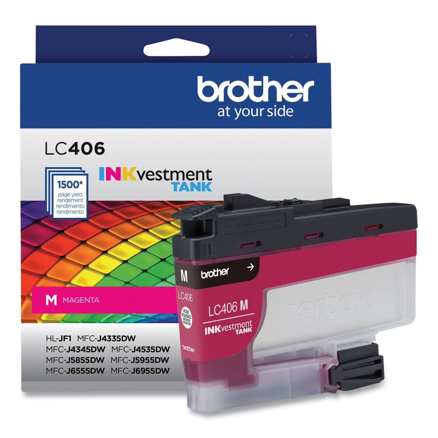 Brother LC406MS INKvestment Ink, 1,500 Page-Yield, Magenta