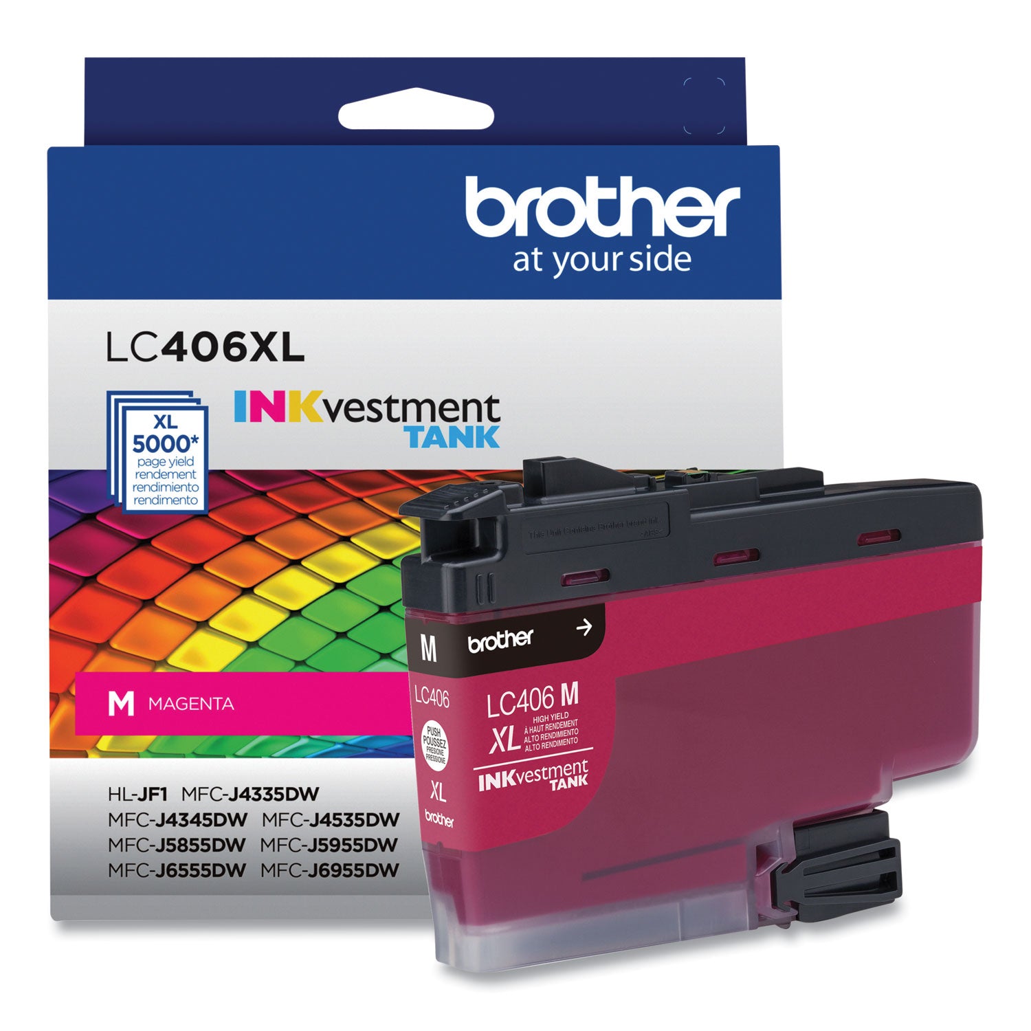 Brother LC406XLMS INKvestment High-Yield Ink, 5,000 Page-Yield, Magenta