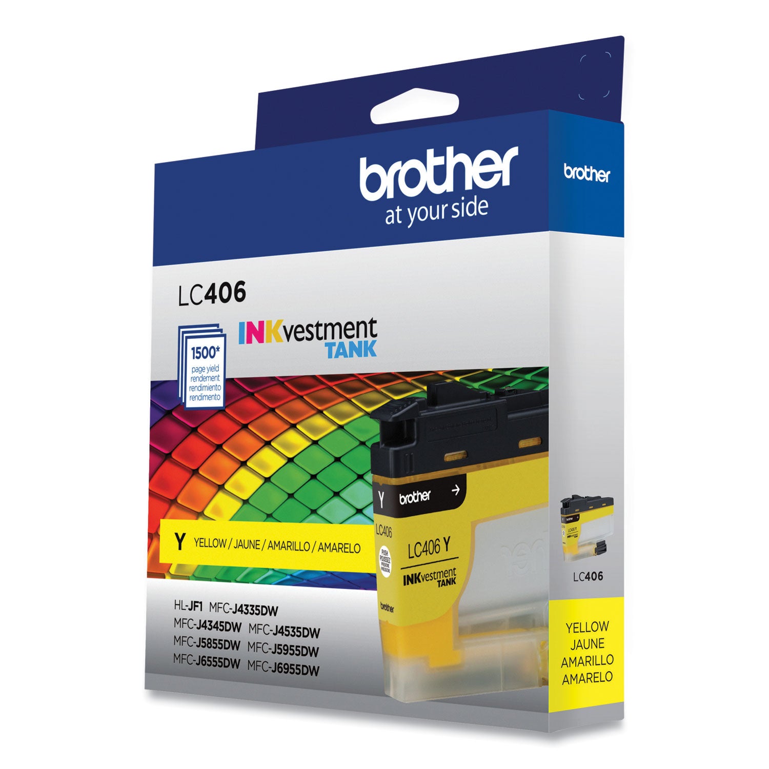 Brother LC406YS INKvestment Ink, 1,500 Page-Yield, Yellow