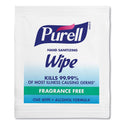 PURELL Premoistened Sanitizing Hand Wipes, Individually Wrapped, 5 x 7, Unscented, White, 1,000/Carton (90211M)