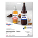 Avery Removable Print-to-the-Edge White Labels w/ Sure Feed, 3.5 x 4.75, 32/Pack (22827)