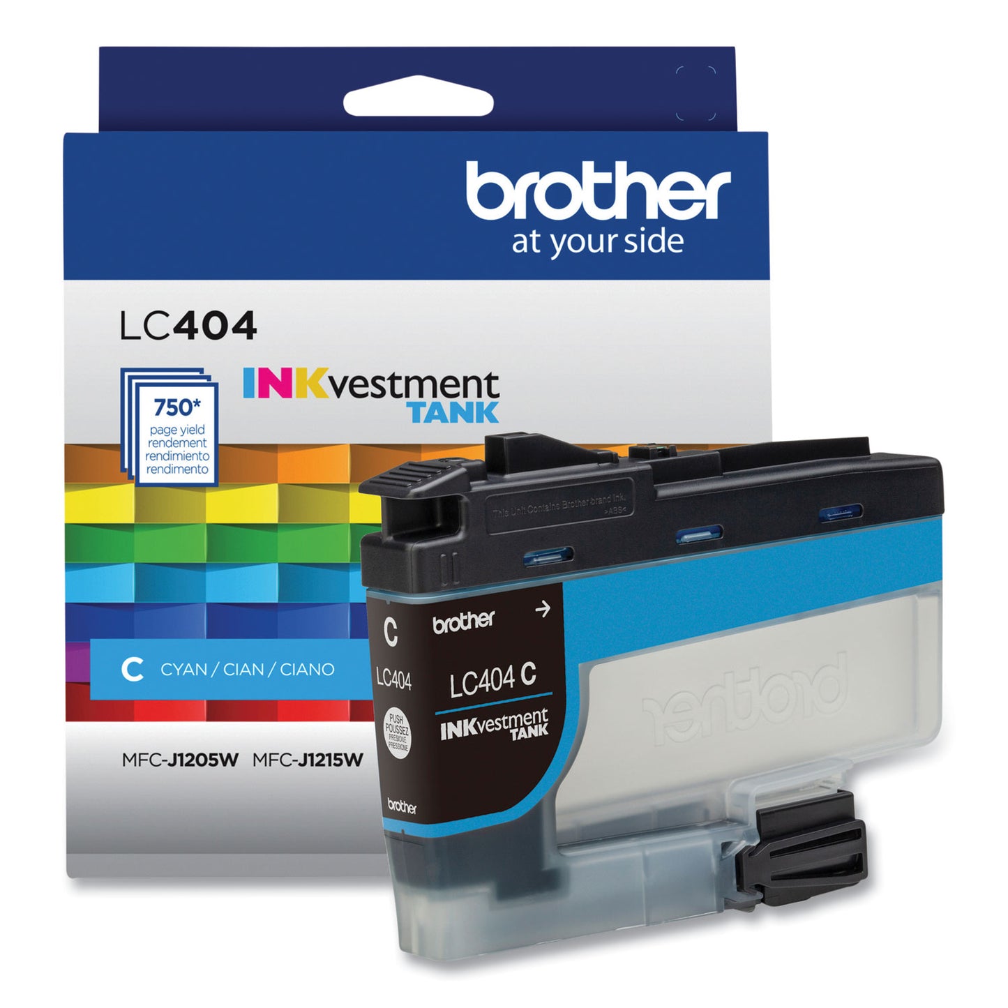 Brother LC404CS INKvestment Ink, 750 Page-Yield, Cyan