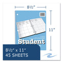 Roaring Spring Student Plan Book, 40-Weeks: Six-Subject Day, Blue/White Cover, (100) 11 x 8.5 Sheets (12145)