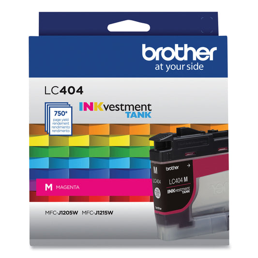 Brother LC404MS INKvestment Ink, 750 Page-Yield, Magenta