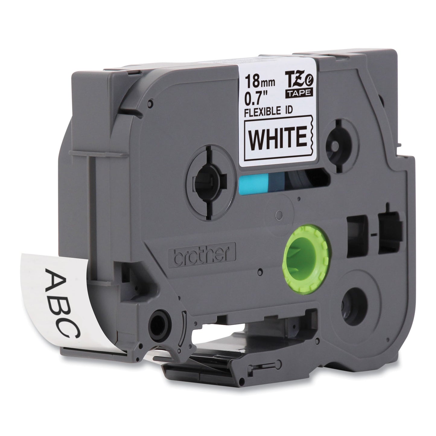 Brother TZe Flexible Tape Cartridge for P-Touch Labelers, 0.7" x 26.2 ft, Black on White (TZEFX241)