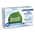 Seventh Generation Natural Fabric Softener Sheets, Unscented, 80 Sheets/Box, 4/Carton (44930CT)