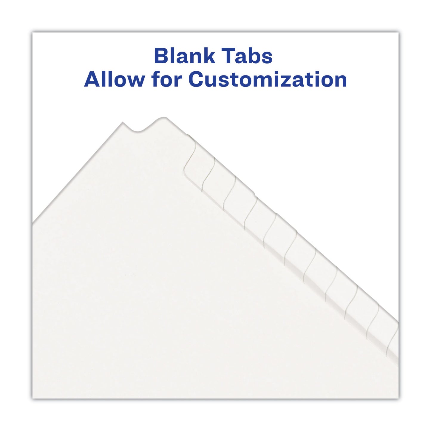 Avery Blank Tab Legal Exhibit Index Divider Set, 25-Tab, 11 x 8.5, White, 1 Set (11959)