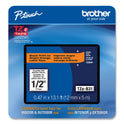 Brother TZe Laminated Removable Label Tapes, 0.47" x 26.2 ft, Black on Orange (TZEB31CS)