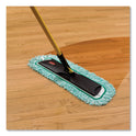 Rubbermaid HYGEN Microfiber Fringed Dust Mop Pad, 24w x 9d, Green (Q42600GR00)