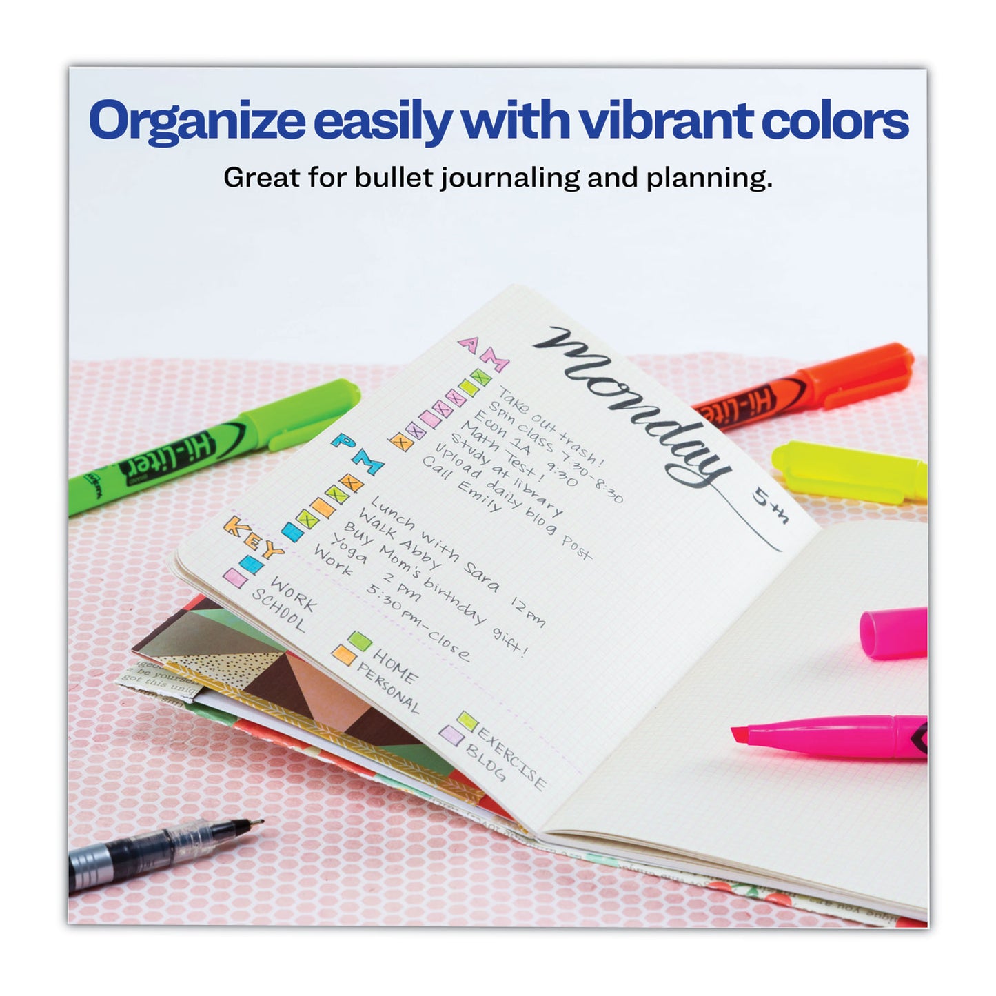 Avery HI-LITER Pen-Style Highlighters, Fluorescent Yellow Ink, Chisel Tip, Yellow/Black Barrel, Dozen (23591)