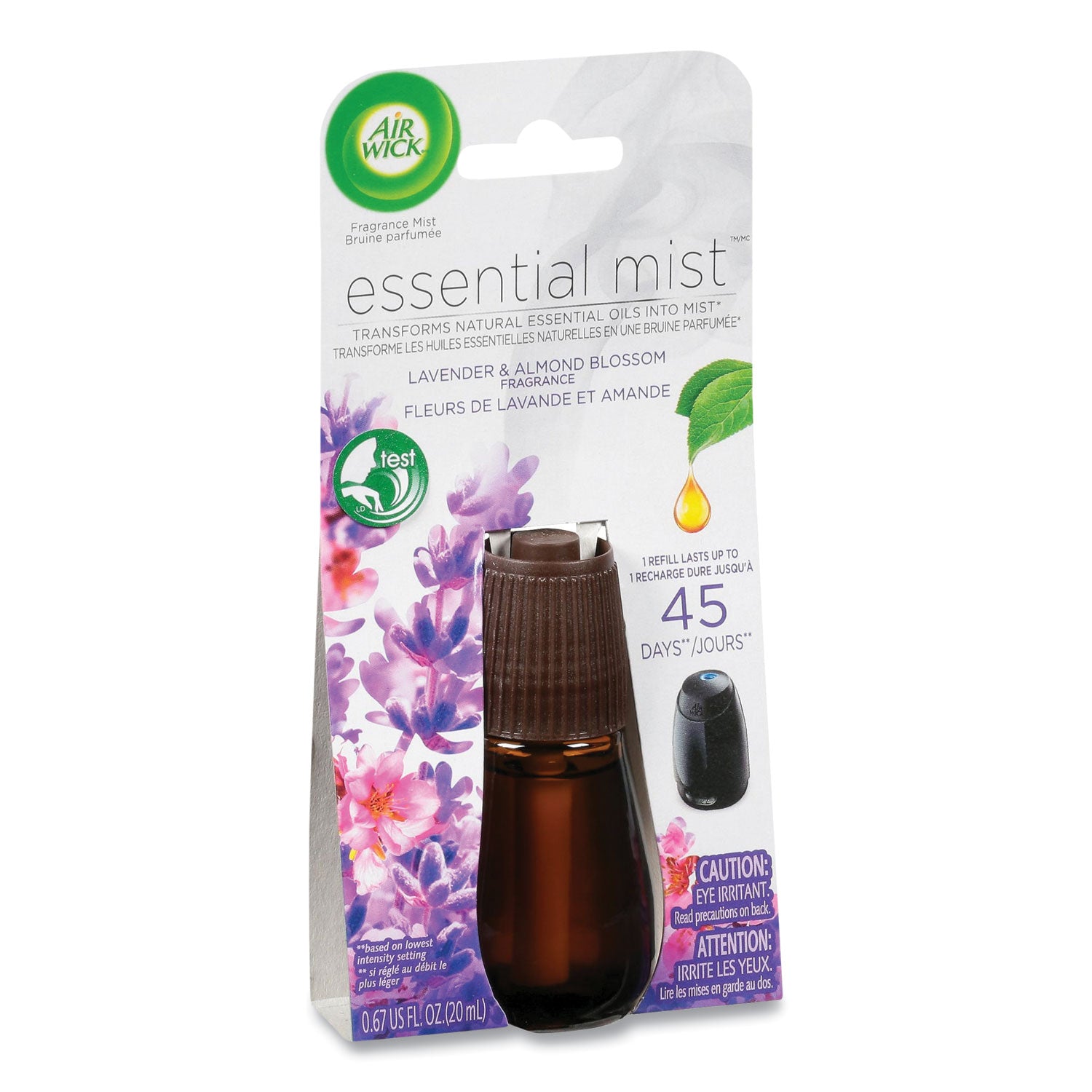 Air Wick Essential Mist Refill, Lavender and Almond Blossom, 0.67 oz Bottle (98552EA)